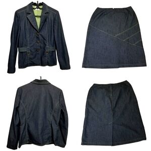 Vintage Vanity Fair lightweight denim jacket and skirt set in size 12